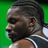 Une soirée difficile pour Clint Capela. KEYSTONE/AP/Mike Stewart